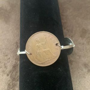 Silver coin bracelet
